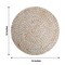 6 Beige 13 in Woven Rattan Design Disposable Paper Round CHARGER PLATES